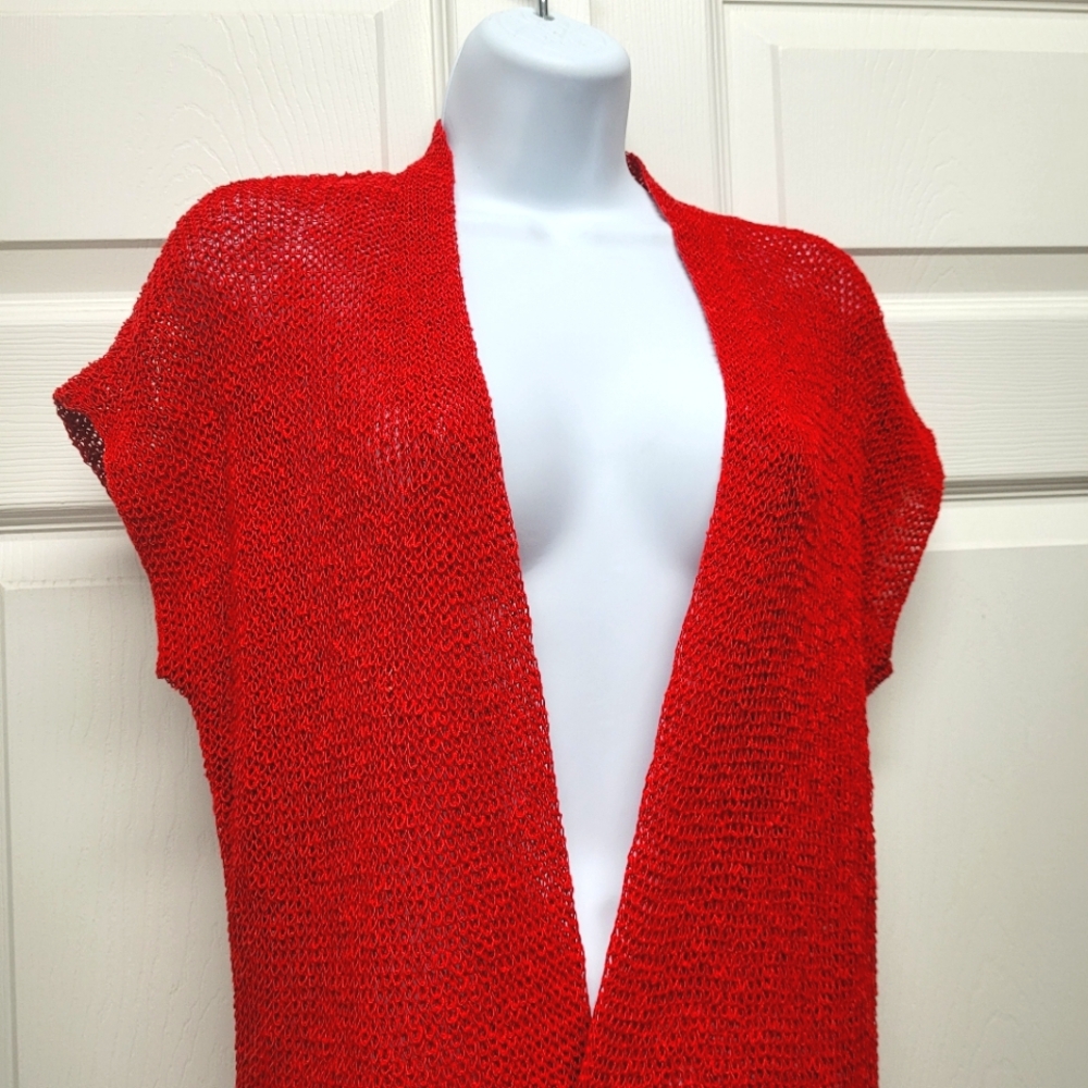 Coldwater Creek Red Open Sweater